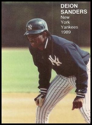 1989 Broder Baseball's Hottest Rookies (unlicensed) 3 Deion Sanders.jpg